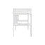 Twin Loft Bed with built-in desk and bookcase of three compartments, Guardrails and Ladder,White - Korvel