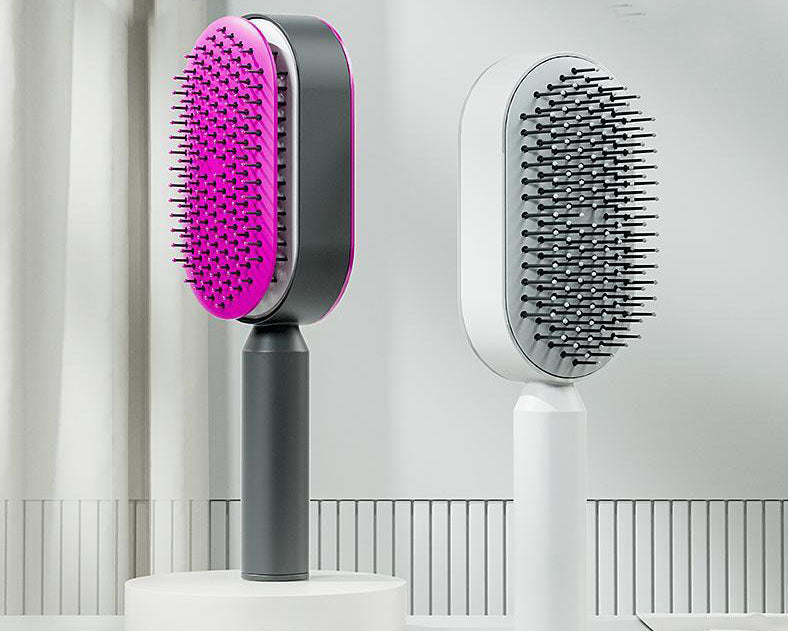 Pressing type cleaning design air cushion comb for women's long hair, specialized airbag massage comb, household hair comb - Korvel