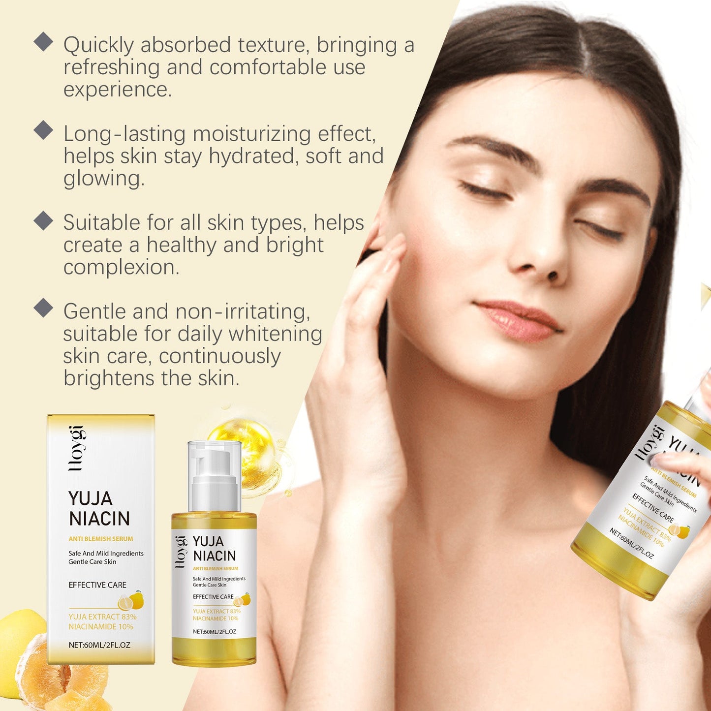 Nicotinamide Brightening Serum Hydrates And Moisturizes Facial Skin - Korvel