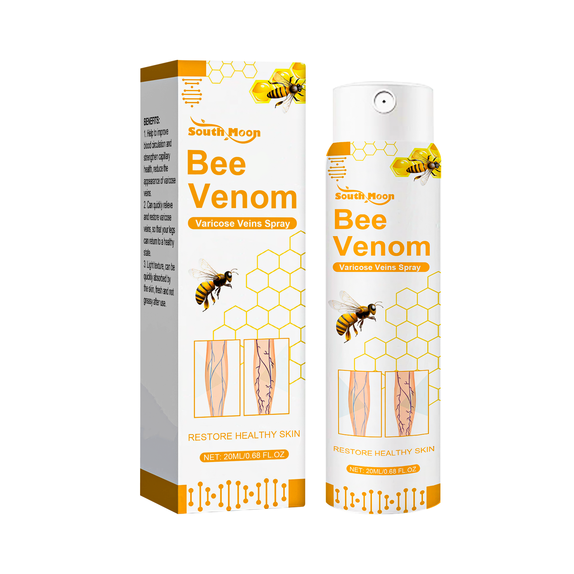 Bee Venom Leg Treatment Spray, Daily Relief Of Leg Curvature Discomfort Leg Treatment Spray - Korvel