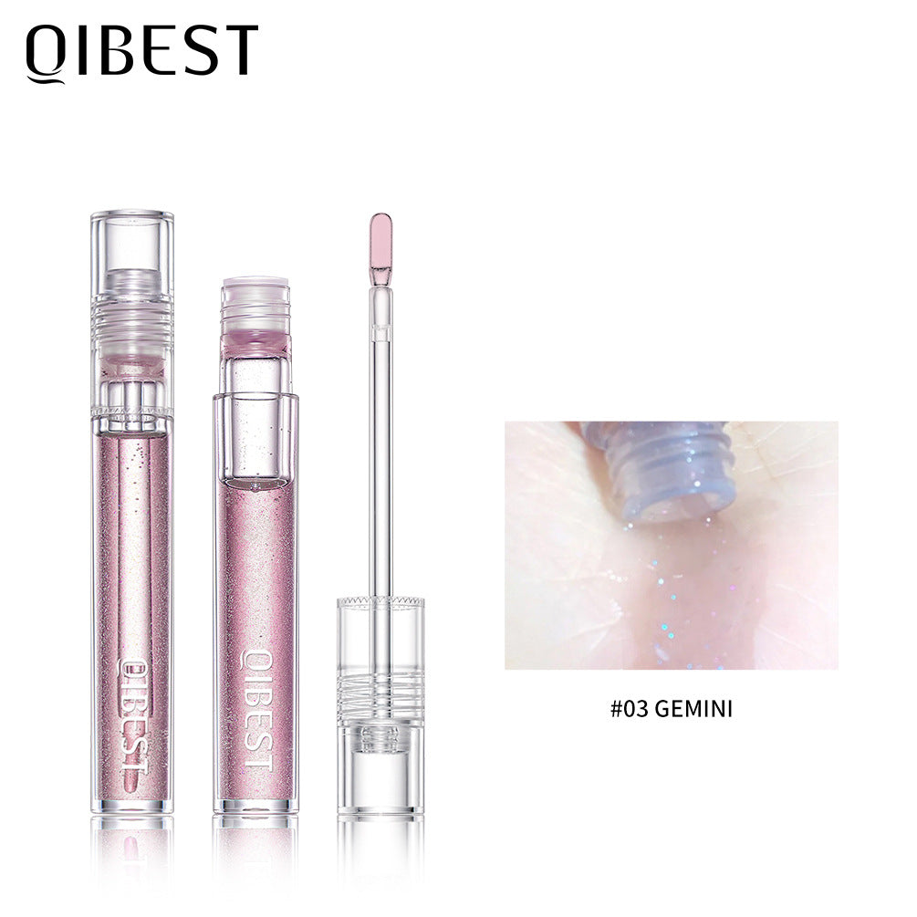 QIBEST Brillo de Labios Agua Ligera - Acabado Transparente Hidratante