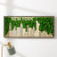 New York Moss City Silhouette Metal Wall Art - Small