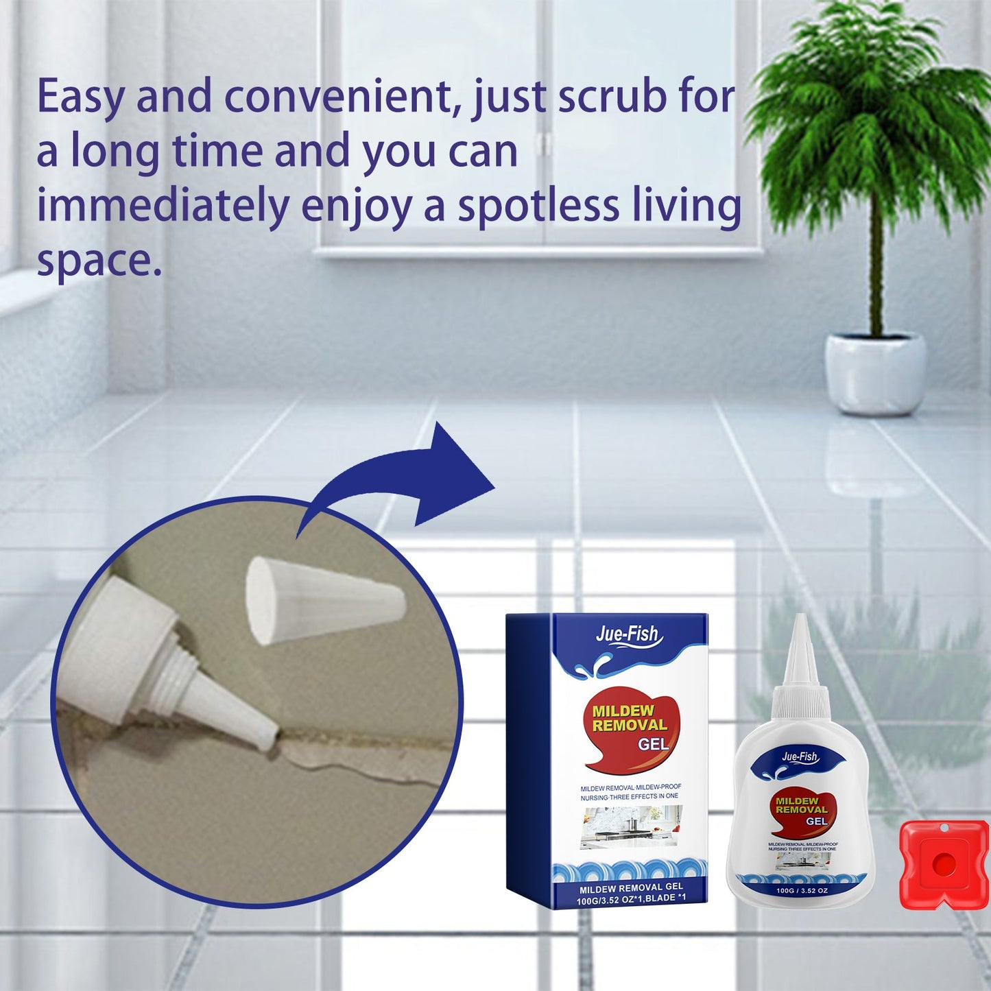 Mildew Removal Gel, Wall Tile Refrigerator Washing Machine Silicone Strip Window Gap Multi-Effect Anti-Mildew Agent - Korvel