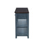 Retro Design Console Table with Two Open Shelves, Pine Solid Wood Frame and Legs for Living Room (Antique Navy+Espresso) - Korvel