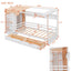 Twin Size House Bed with Two Drawers and Wardrobe - White