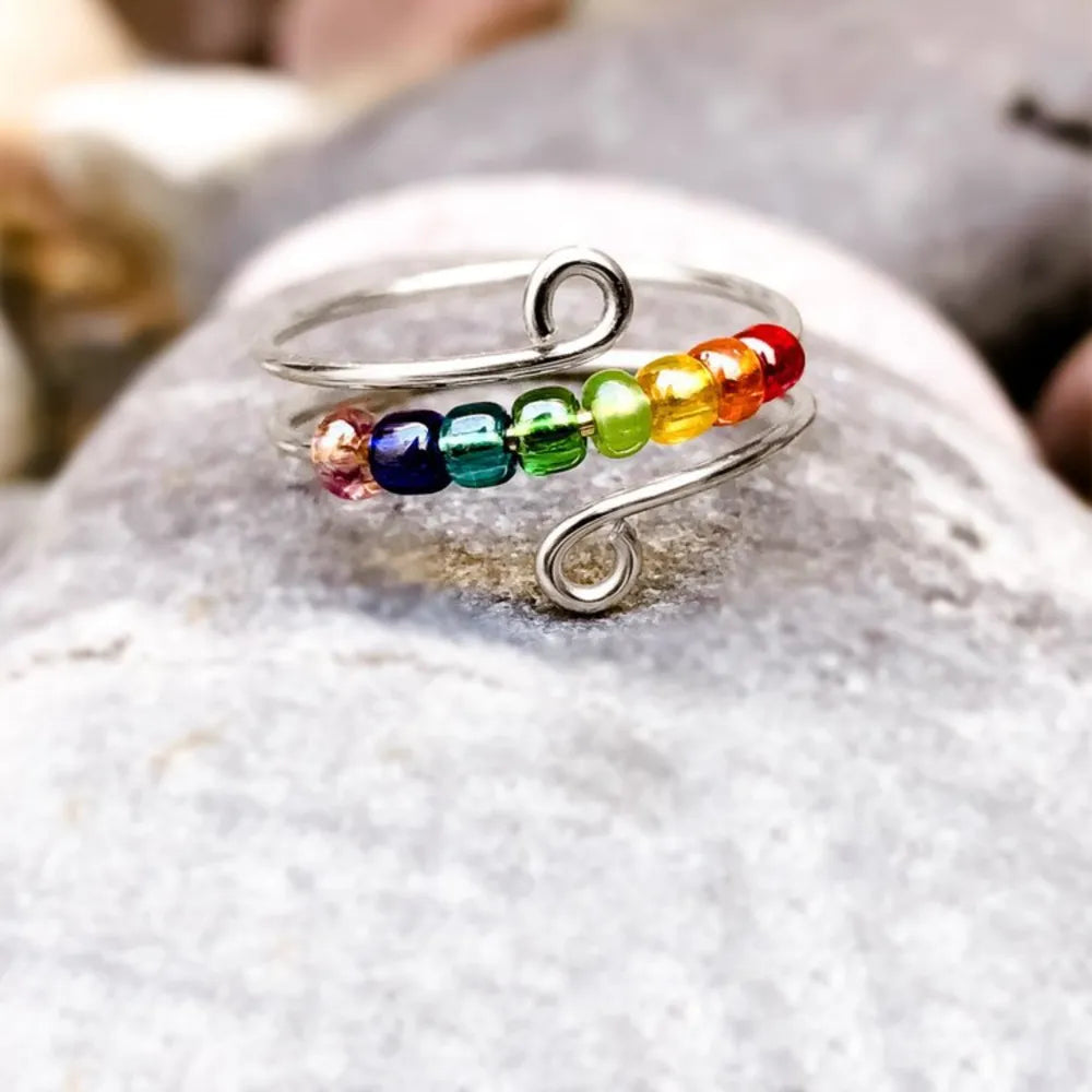 925 Sterling Silver Bead Wrap Ring - Korvel