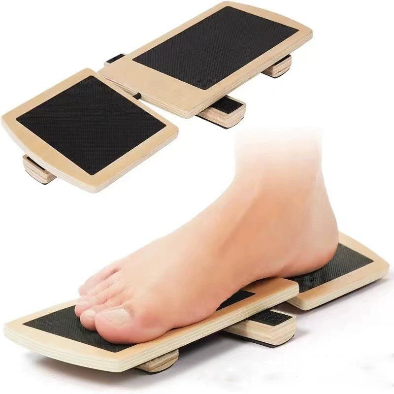 Solid Wood Incline Stretcher Wooden Posture Corrector Calf Foot Stretching Board Straight Leg Standing Stretching Board - Korvel