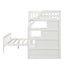 Twin over Full Loft Bed with Staircase,White - Korvel