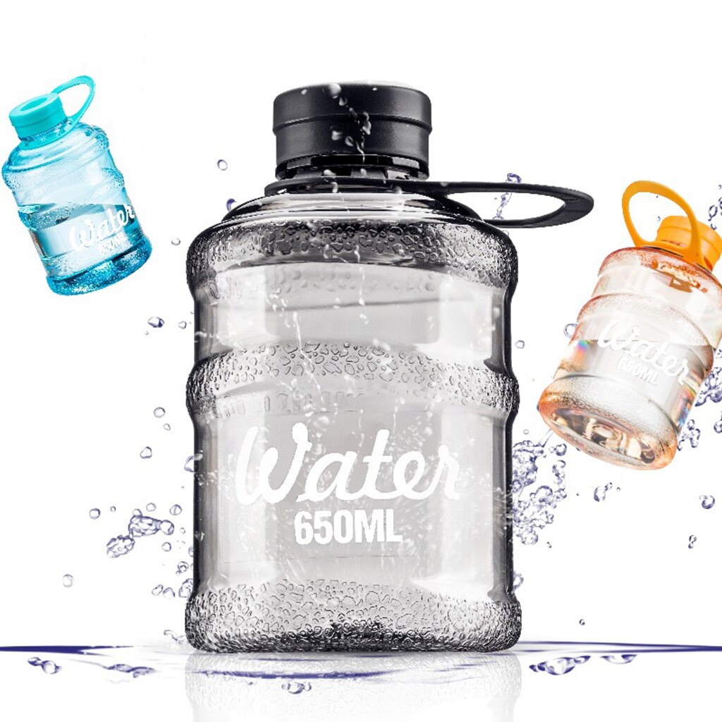 650ml Larg Size Sports Water Bottle Portable Plastic Spray Bottle Leakproof Travel Cup - Korvel