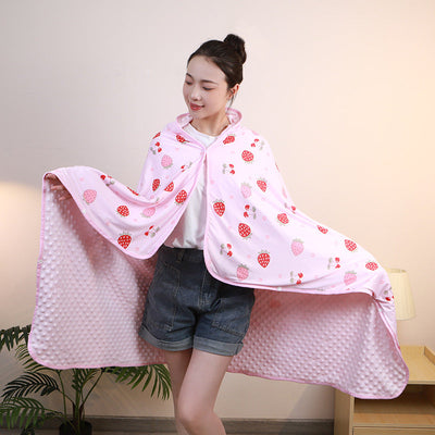 Digital Printing Double Layer Office Nap Blanket