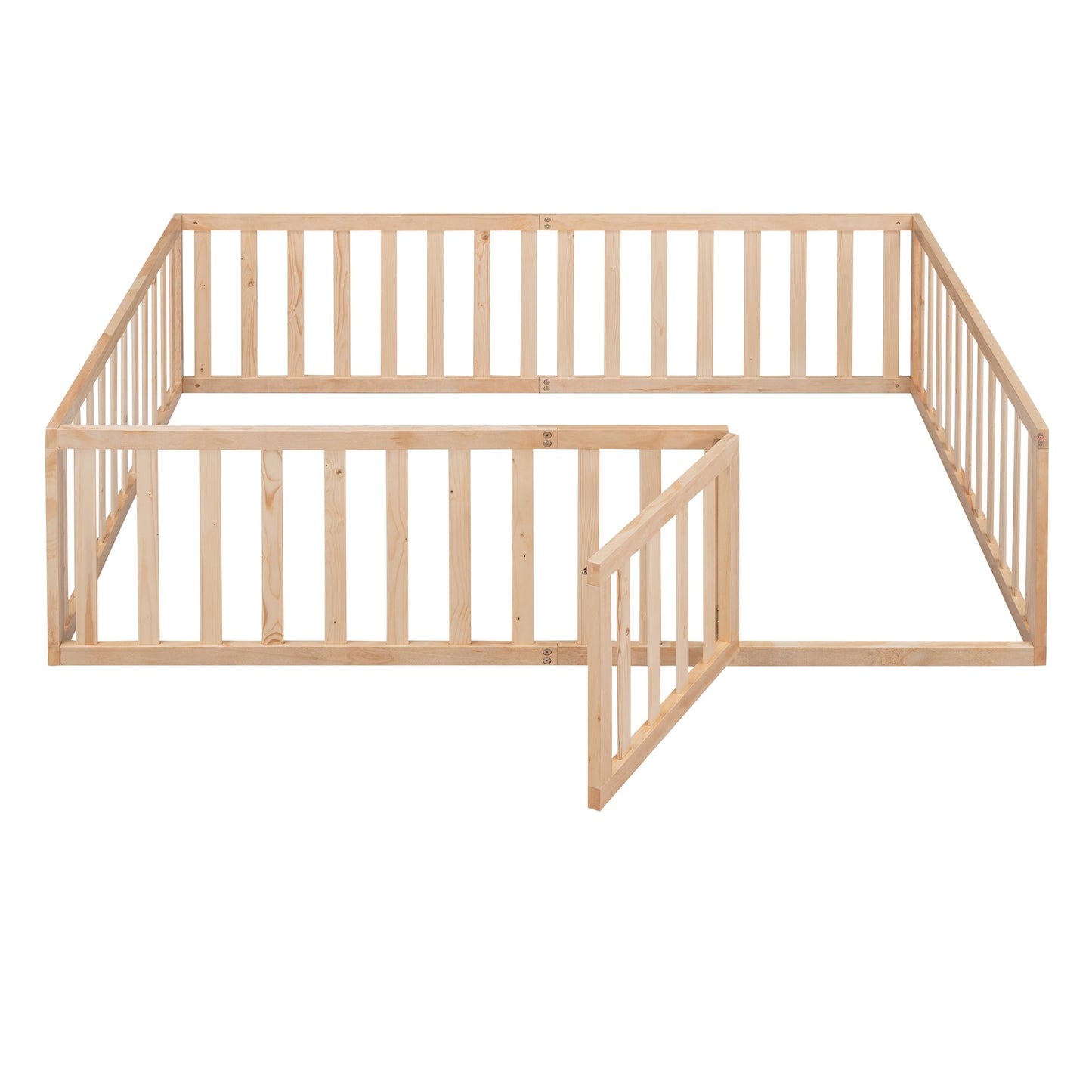 Full Size Wood Daybed Frame with Fence Natural(OLD SKU:WF289662AAM) - Korvel
