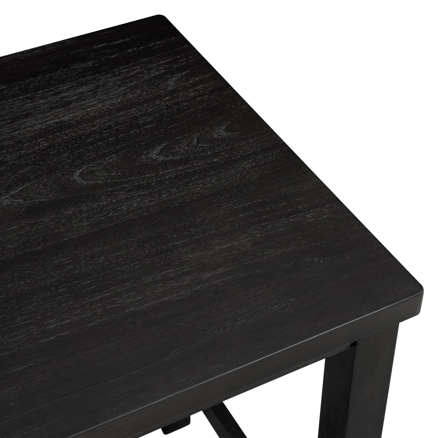Conjunto de Comedor de Altura de Mostrador TREXM de 5 Piezas en Espresso y Beige