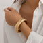 Pulsera Geométrica Cuadrada de Anillo Circular Suave