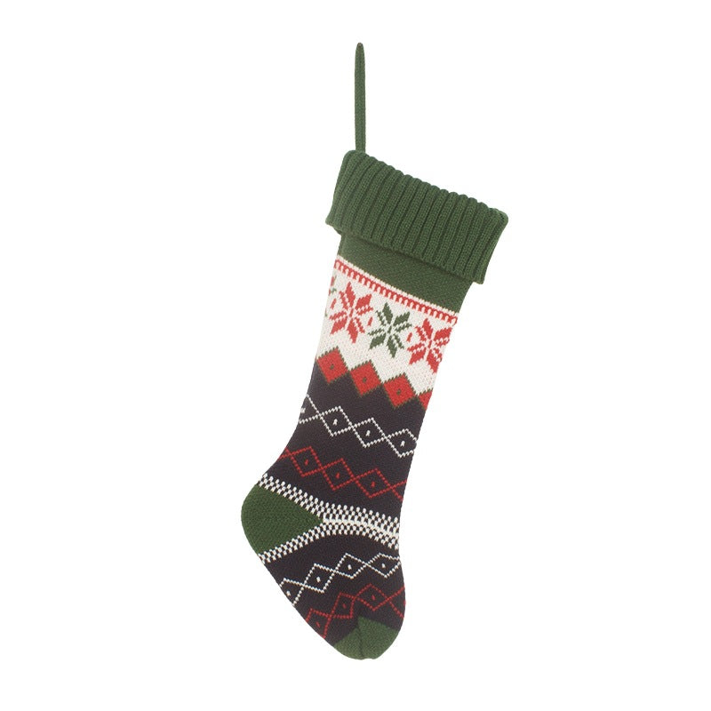 Christmas Decoration Plush Knitted Socks Christmas Gift Socks Gift Bags Pendants - Korvel