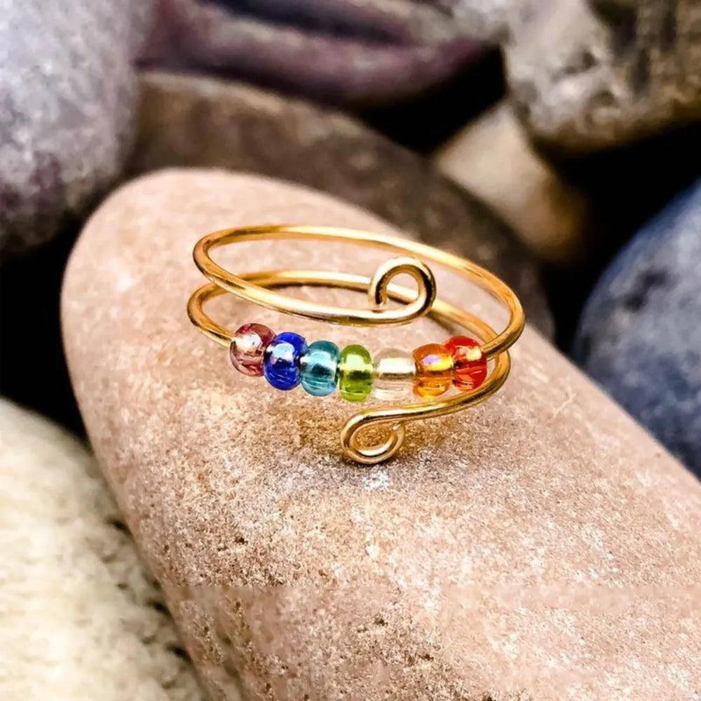 925 Sterling Silver Bead Wrap Ring - Korvel