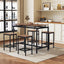 TREXM 5-Piece Compact Bar Table Set - Modern Industrial Design