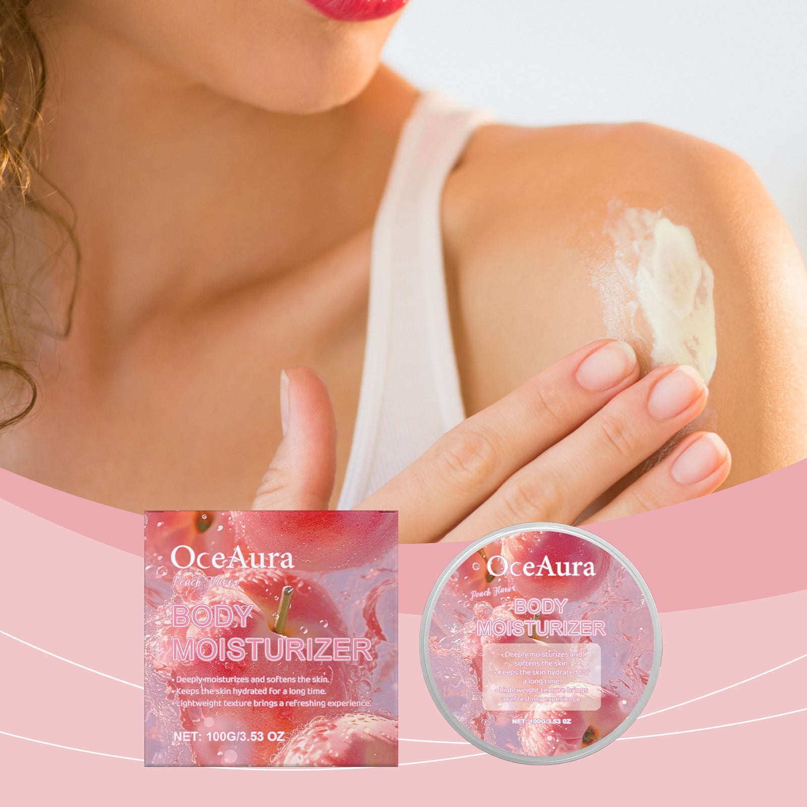 Peach Moisturizing Moisturizer Body Moisturizing Treatment Hydrating Refreshing Firming Body Cream - Korvel