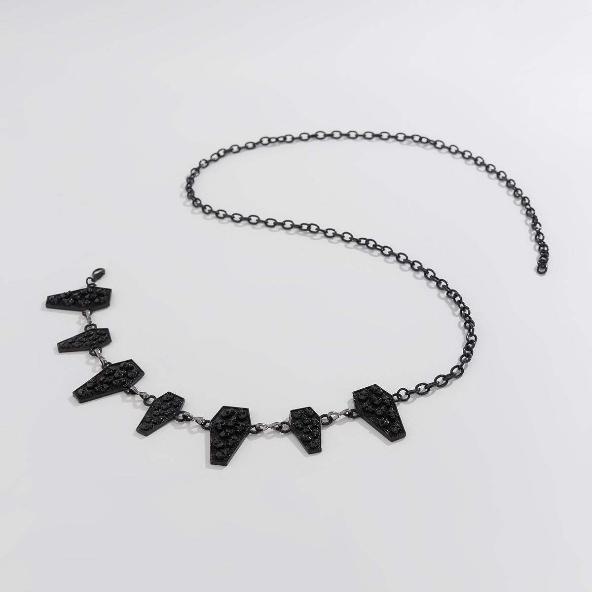 Dark Style Skull Cross Body Chain - Retro Alloy Waist Chain