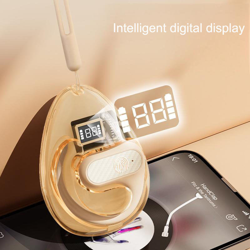 Z68 Pro Transparent Open Bluetooth Earphones OWS Intelligent Digital Display Ultra Long Battery Life Sports - Korvel