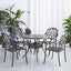 Conjunto de Comedor Exterior de 5 Piezas con Orificio para Sombrilla