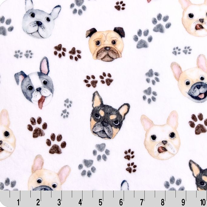 Cloud Cuddle Doggy Daze Fabric - 58" Wide, Soft & Cozy