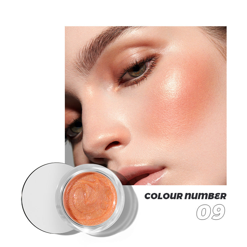 Pudaier 10-color liquid blush eyeshadow brightens lips and cheeks to contour naturally with fine glitter highlights - Korvel
