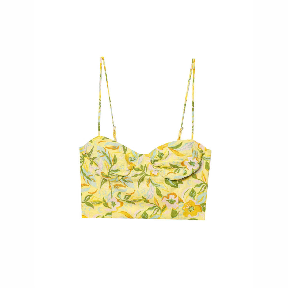 Style Strapless Top with Printed Skirt Set - Korvel