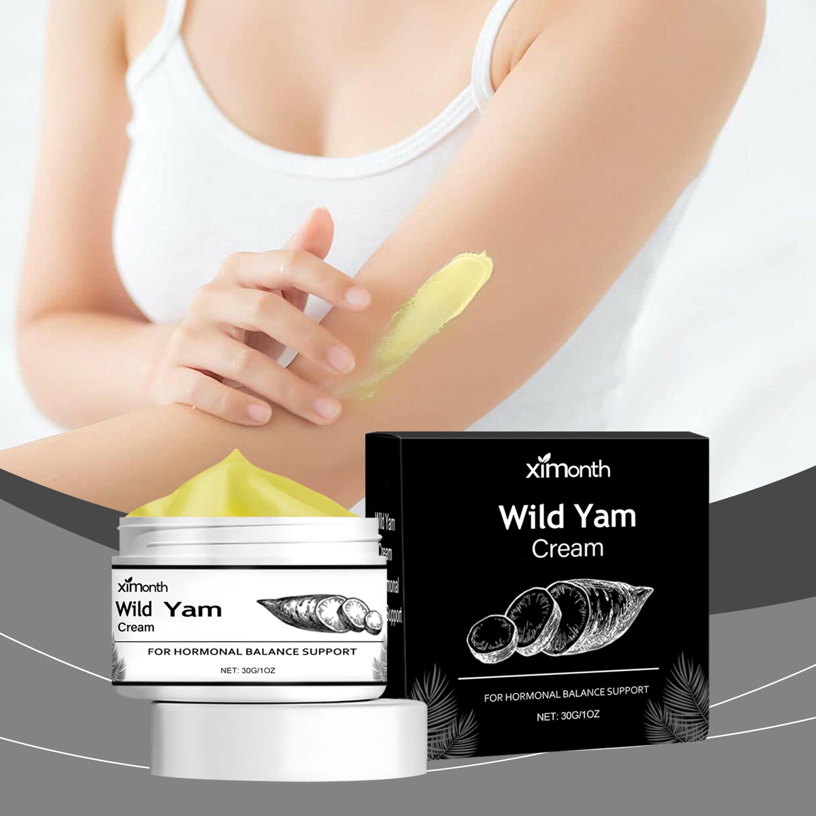 Yam Cream For Women Nourishing Cream Moisturizing Skin Hydrating Massage Balancing Body Care Cream - Korvel