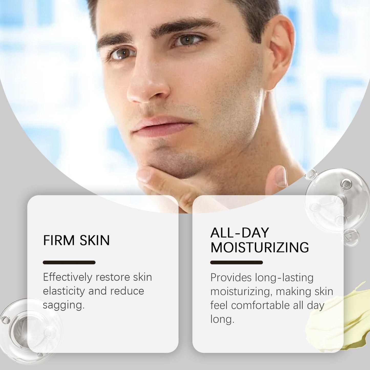 Men's Firming Cream Lighten Fine Lines Firming Hydrating Daily Skin Care Brightening Cream - Korvel