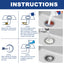 JUE-FISH Drain Gel Pipe Unclogger for Kitchen & Bathroom