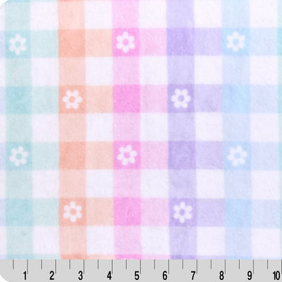 Cloud Cuddle Pastel Gingham Daisy Fabric - 58" - 60" per yard