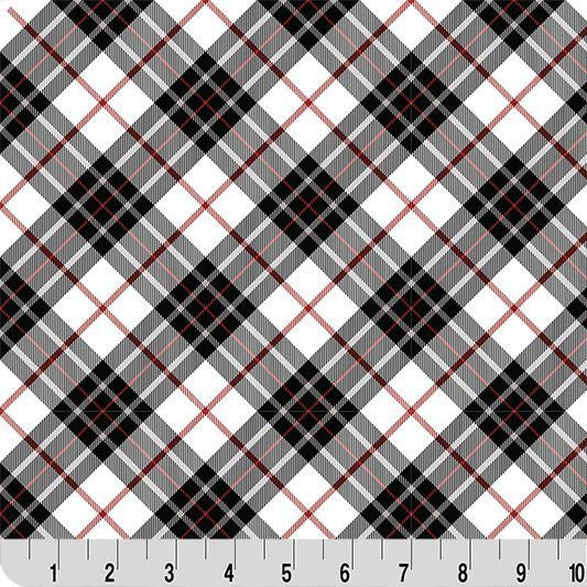 Cloud Cuddle Black Just Plaid Fabric - 58"/60" per Yard
