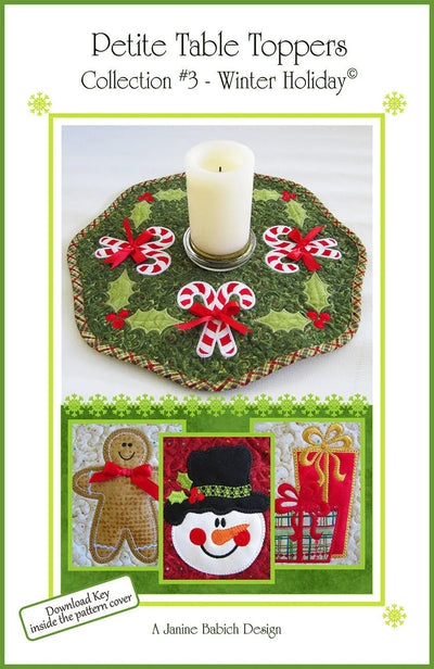 Winter Holiday Machine Embroidery Table Toppers