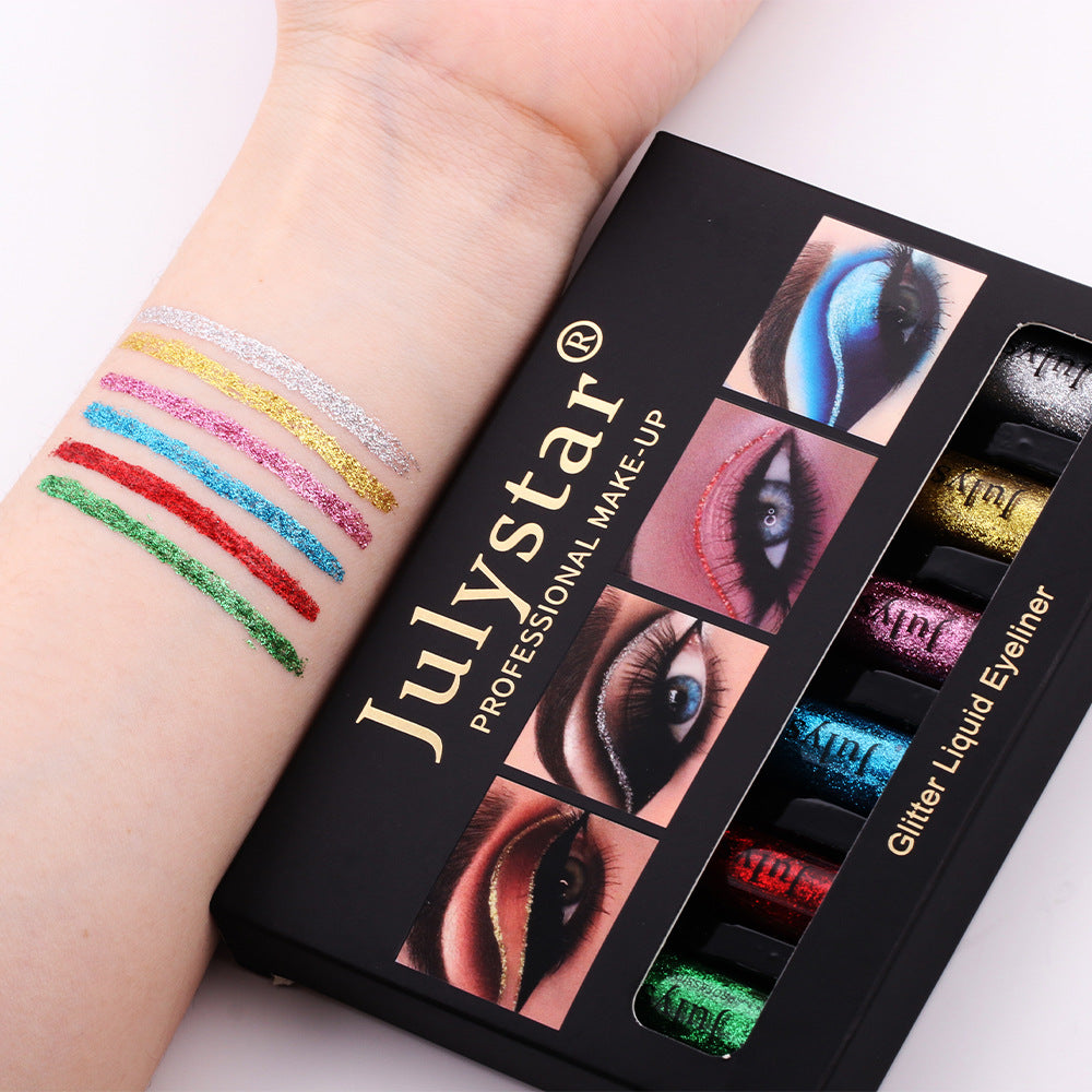 Colorful Extra Fine eyeliner Pen eyeliner Set Waterproof Colorless White Pearl Eyeliner - Korvel