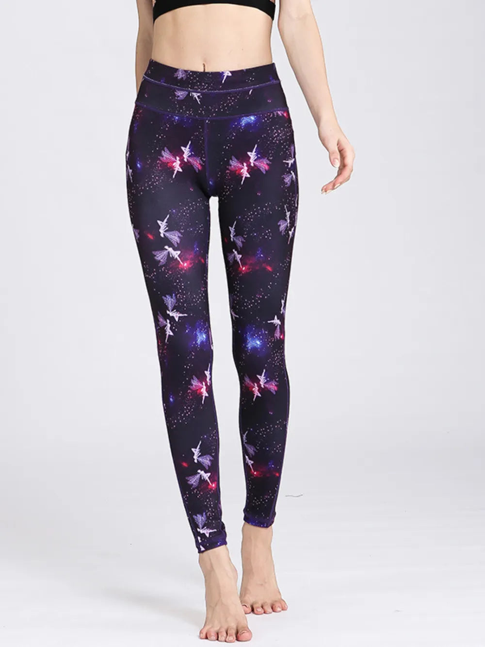 Printed Active High Waist Leggings - Korvel
