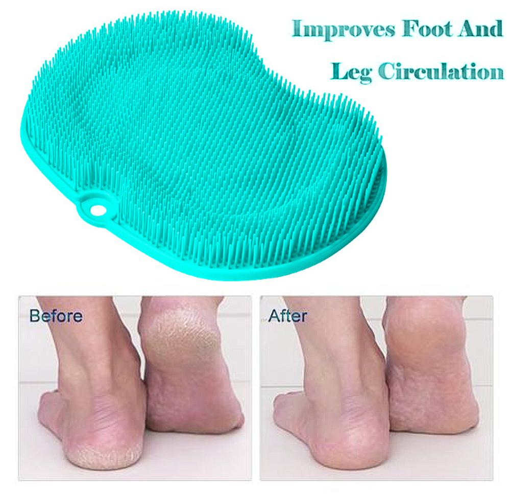 Pregnant Women Without Bend Over Shower Foot Massager Scrubber Cleaner Washing Massage Tools Pad Mat Elderly Feet Cleaning Brush - Korvel