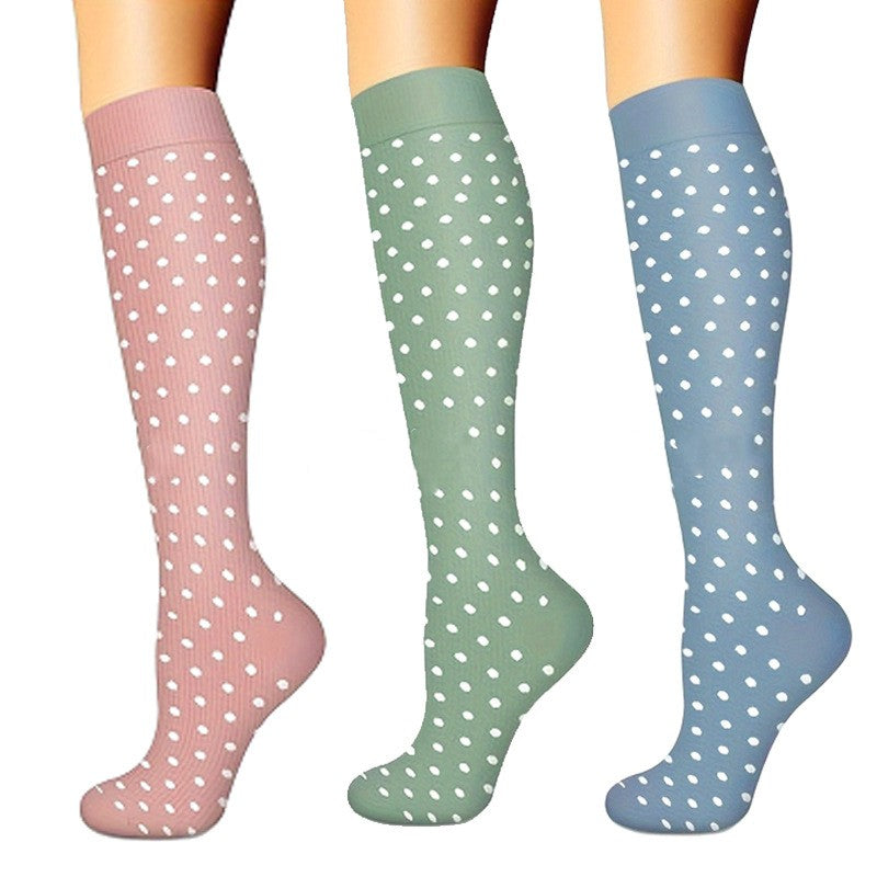 Sports pressure socks long tube socks calf socks compression socks skipping rope elastic cycling socks - Korvel
