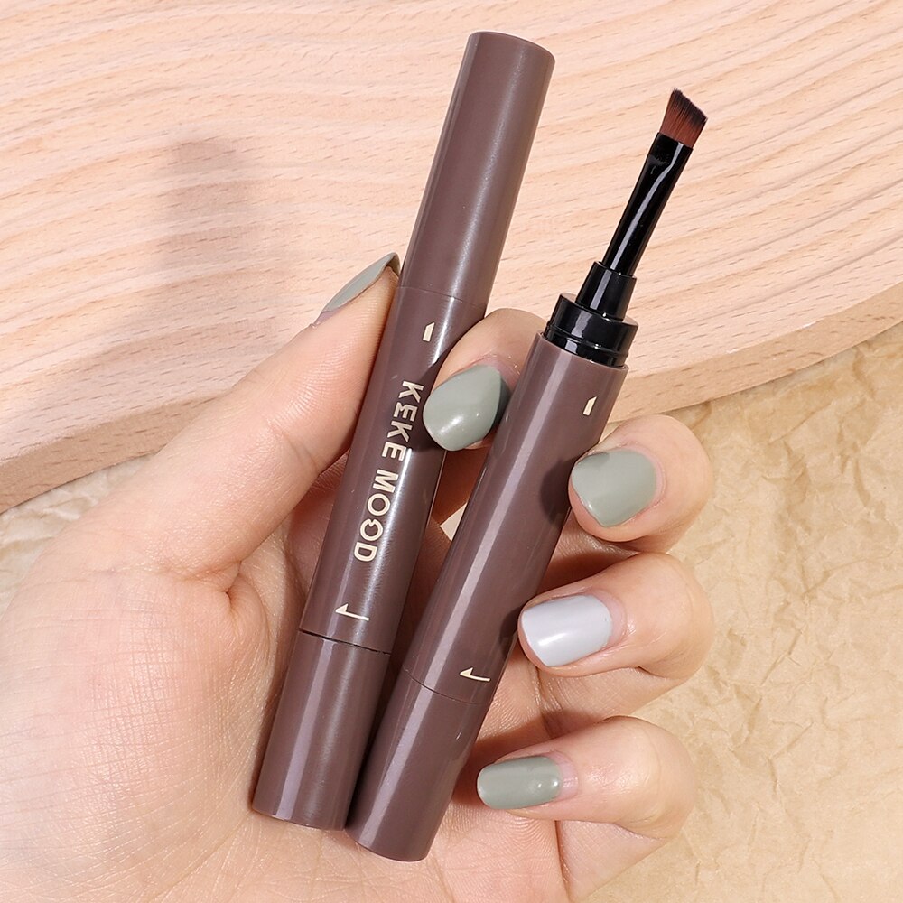 Waterproof Brown Grey Eyebrow Dyeing Cream Pencil Natural Lasting Non-smudge Setting Dye Eye Brow Pen with Brush Makeup Cosmetic - Korvel