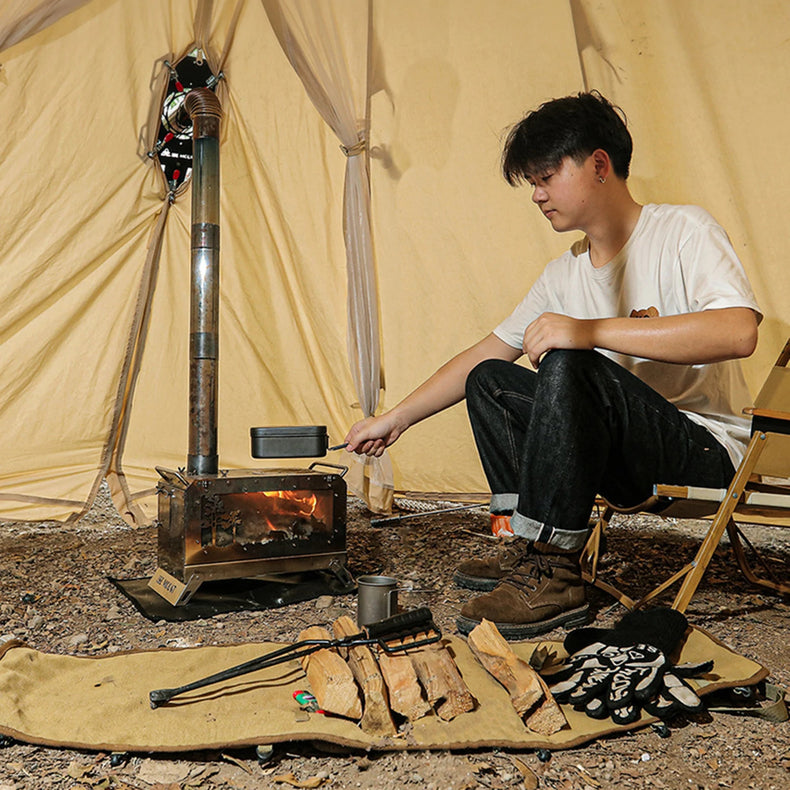 Premium Stainless Steel Tent Stove Jack for Outdoor Use