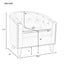 PU Leather Tufted Barrel ChairTub Chair for Living Room Bedroom Club Chairs - Korvel