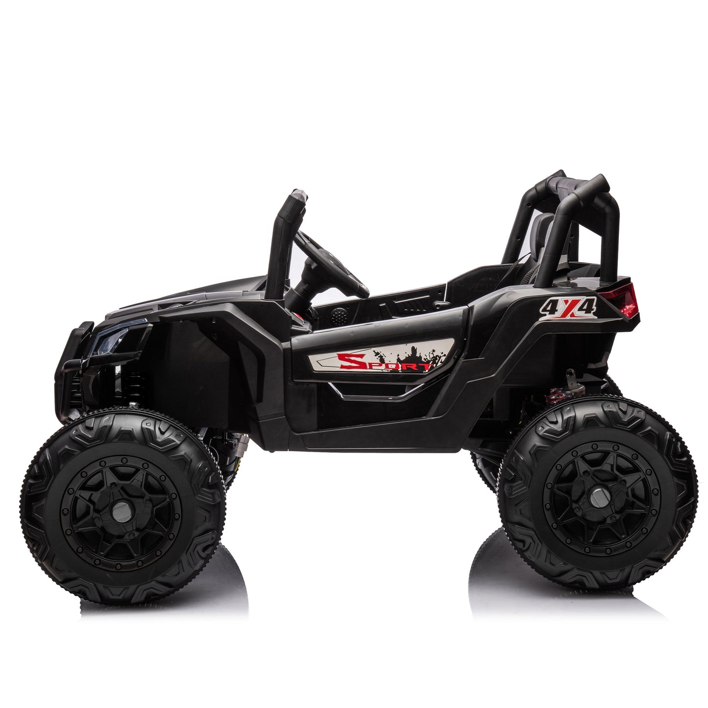Side by Side 4x4 Ride on Off-Road Truck with Parent Remote Control, Battery Powered Electric Car w/High Low Speed - Korvel