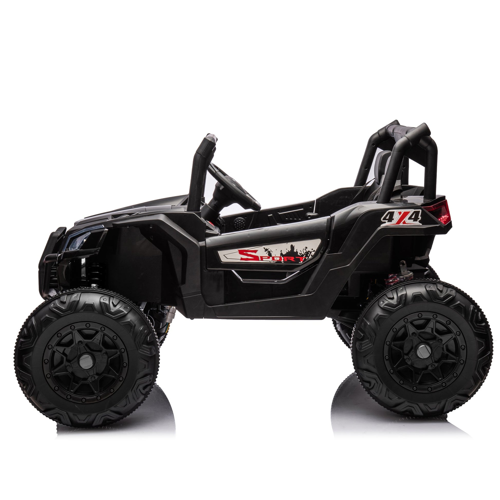 Side by Side 4x4 Ride on Off-Road Truck with Parent Remote Control, Battery Powered Electric Car w/High Low Speed - Korvel