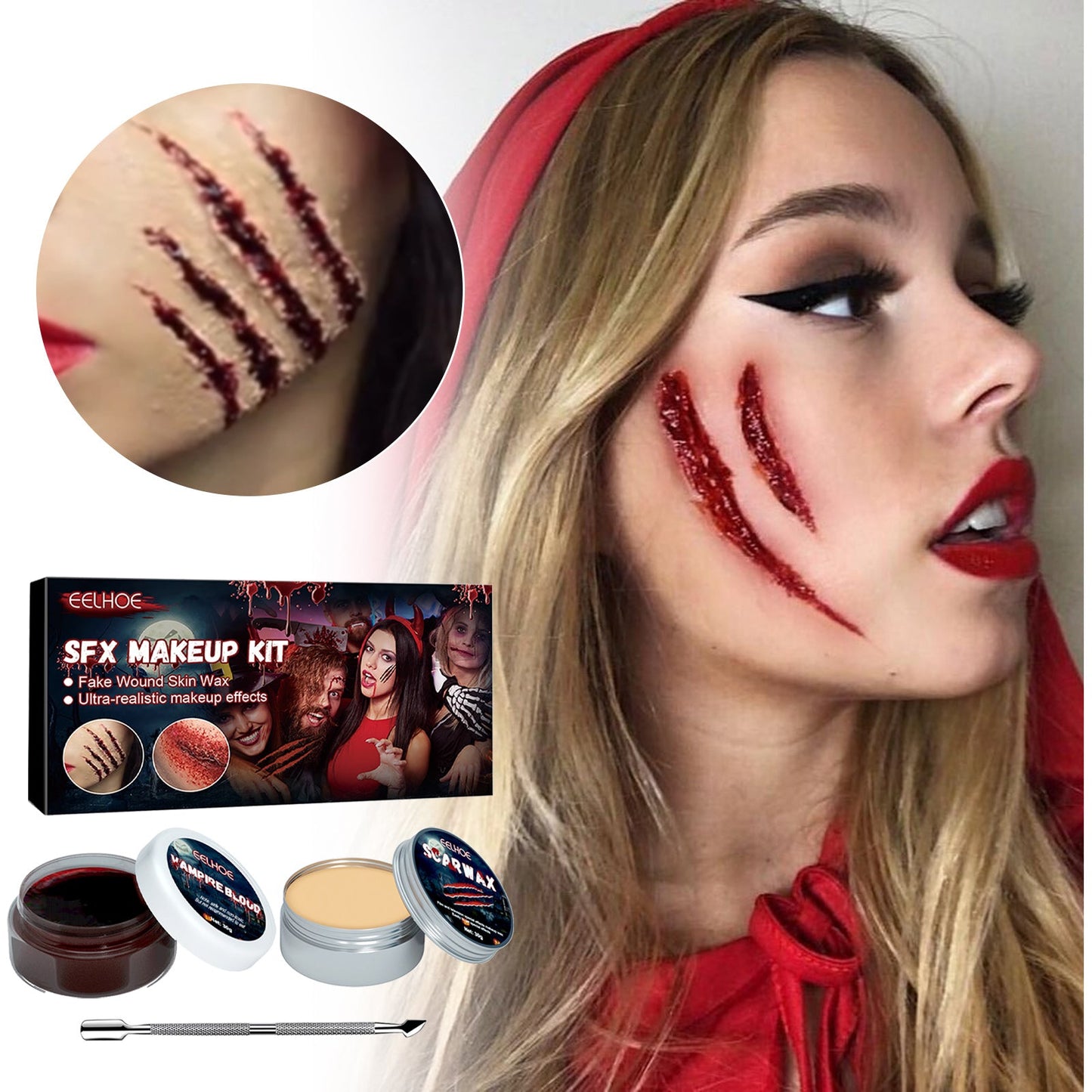Kit de maquillage SFX pour effets effrayants et fêtes costumées