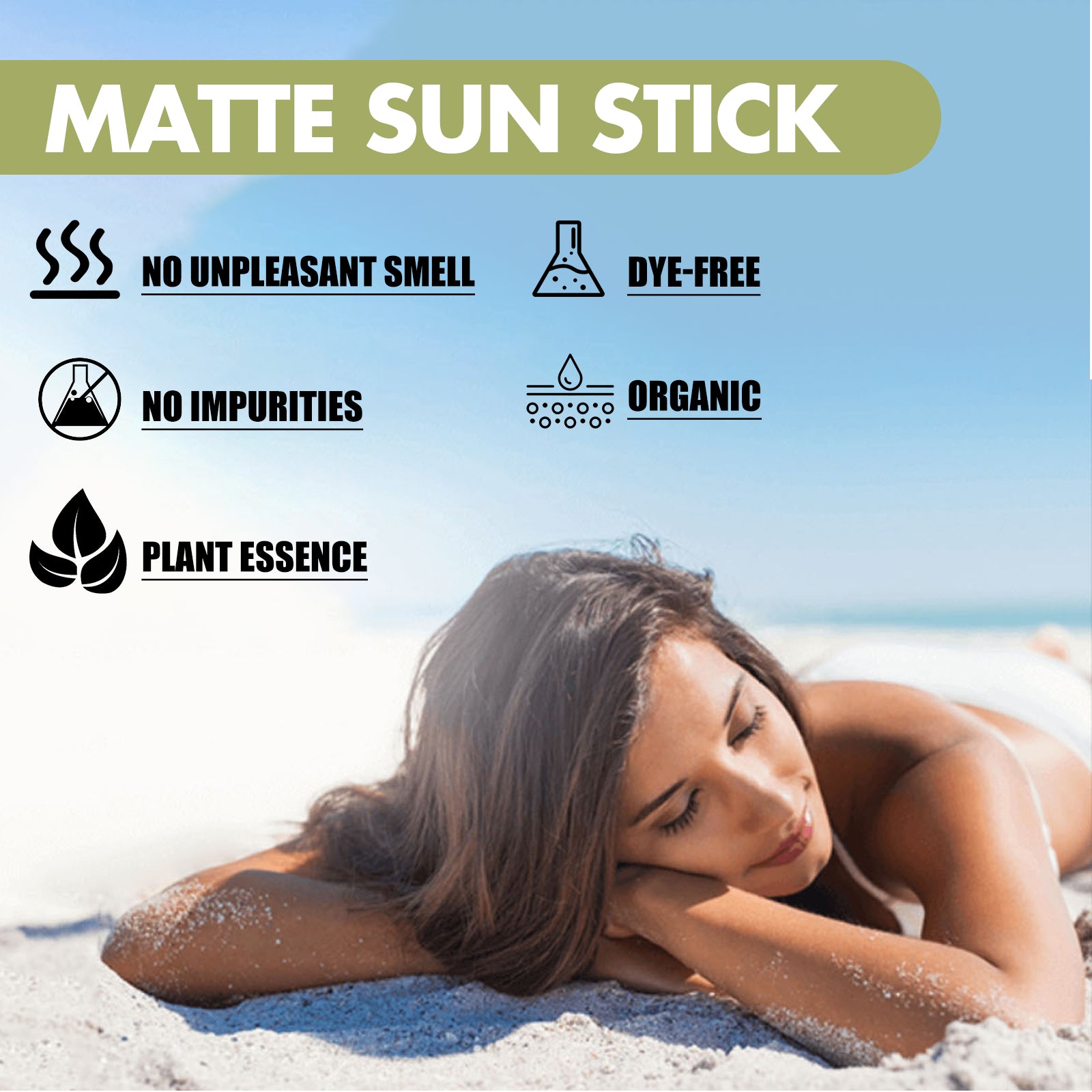Matte Protective Rod, UV Protection Moisturizing Repair White Skin Summer Refreshing Cream - Korvel