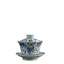 Ceramic set, three talents, covered bowl, old clay, retro kung fu tea set, tea bowl, underglaze tiger cup, Jingdezhen - Korvel