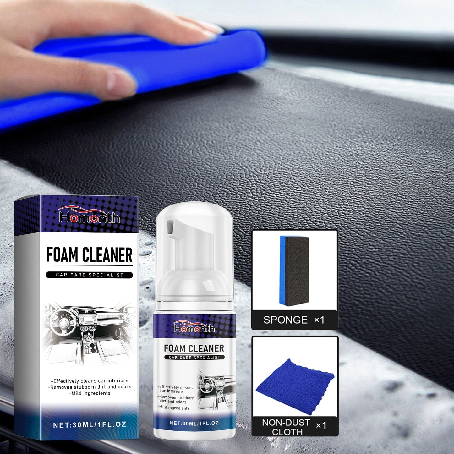Car Interior Cleaner, Car Interior Seat Cleaning And Maintenance Brightening Decontamination Refurbishing Agent - Korvel