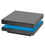 ON-TREND High Gloss Minimalist Design with LED Lights 2-Tier Square Coffee Table Black - Korvel