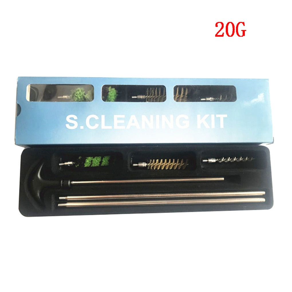 6Pcs/Set Tactical 12 GA 16 GA 20 GA 410 GA Gauge Hunting Gun Cleaning Set Rod Brush Rifle Pistol Tube Barrel Cleaning Kit Tool - Korvel