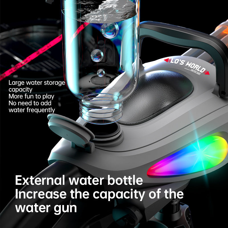 Electric LED Rotating Gatling Water Gun - Auto-Spray Blaster