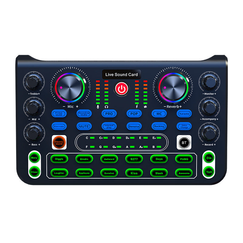 HD X60 Sound Card English Version Professional Audio Mixer for Karaoke Broadcast KTV Singing Live Sound Mixer - Korvel